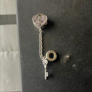 Key of Heart Charm for Pandora 925